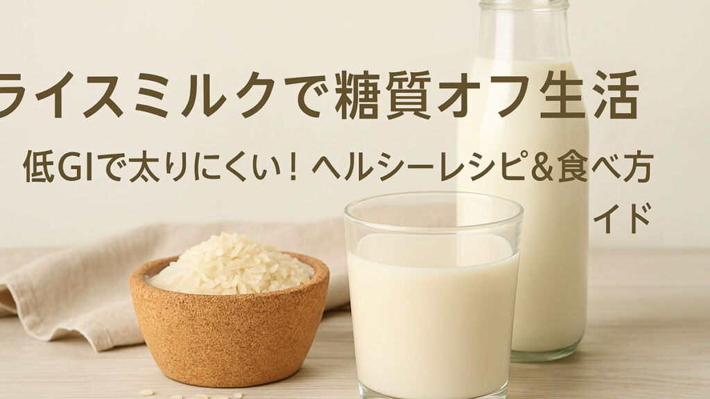 ライスミルクで糖質オフ生活｜低GIで太りにくい！ヘルシーレシピ＆食べ方ガイド